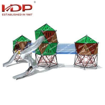 Popular Adventure Kids Rope Climbing Net Slide Playground Equipment