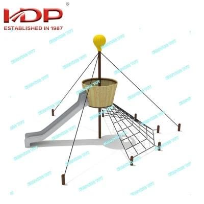 Safety Outdoor Playground Rope Climbing Net with Slide Play