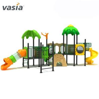 Kids Toy Wholesale Primeval Forest Three Slide Outdoor Playground