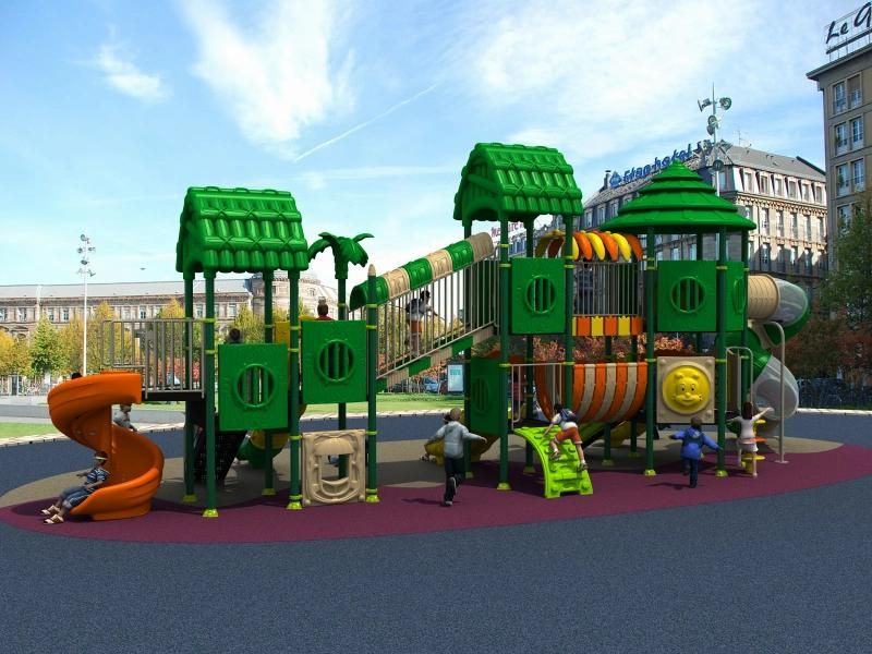 Wood Series Outdoor Playground Amusement Park Equipment Kids Slide