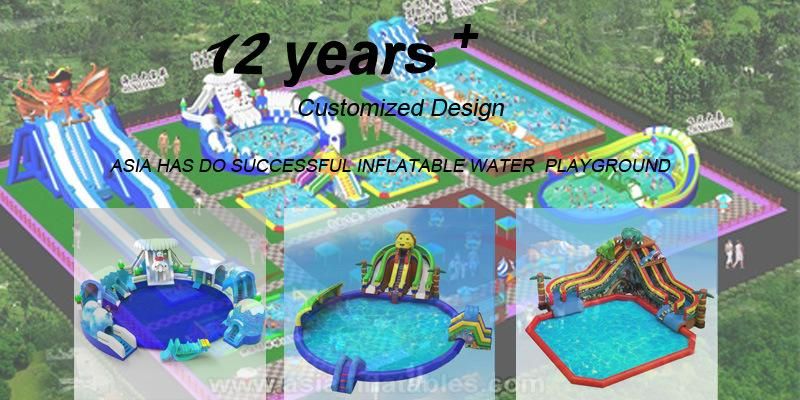 Giant Removable Inflatable Water Park, Inflatable Amusement Park on Land, Water Park Project for Commercial