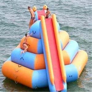 Inflatable Floating Platform with Water Slide Giant Inflatable Water Toys