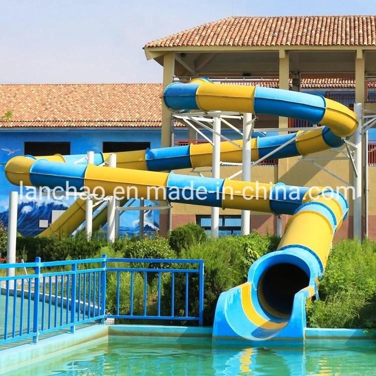 Attractive Water Park Play Equipment Spiral Closed Water Slide