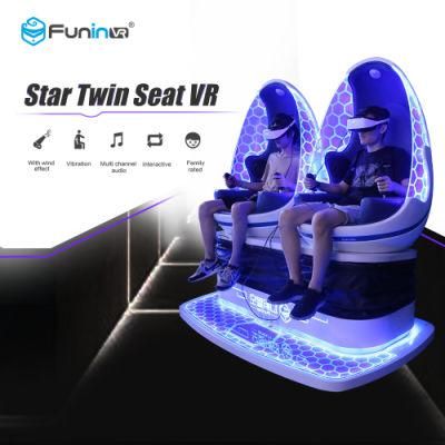 Interactive Vr Shooting Game 9d Virtual Reality Egg Chair Simulator