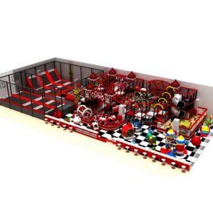 Factory Customized Beautiful Fun British Colorful Safety Net Ocean Balls Kids Indoor Playground Equipment with Trampoline Bed