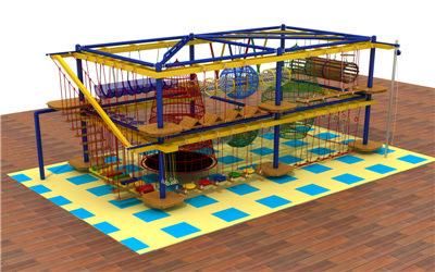 2016 Popular Attractive Kid′s High Rope Course Indoor Adventure Playground Equipment