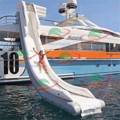 Commercial Grade Floating Water Slide / Dock Inflatable Water Slide for Yacht