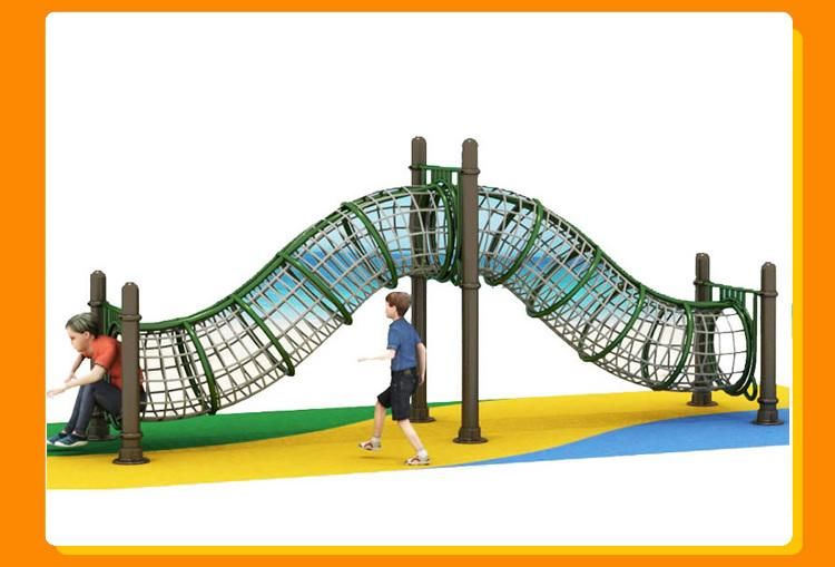 Large Amusement Park Plastic Outdoor Rope Climbing Slide Structure Playground for Kids