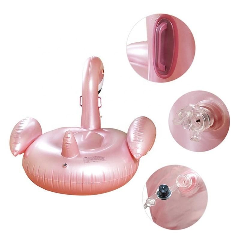 Flamingo Pool Float Swimming Inflatables Toys Pink Water Animal Island Float for Adults & Kids