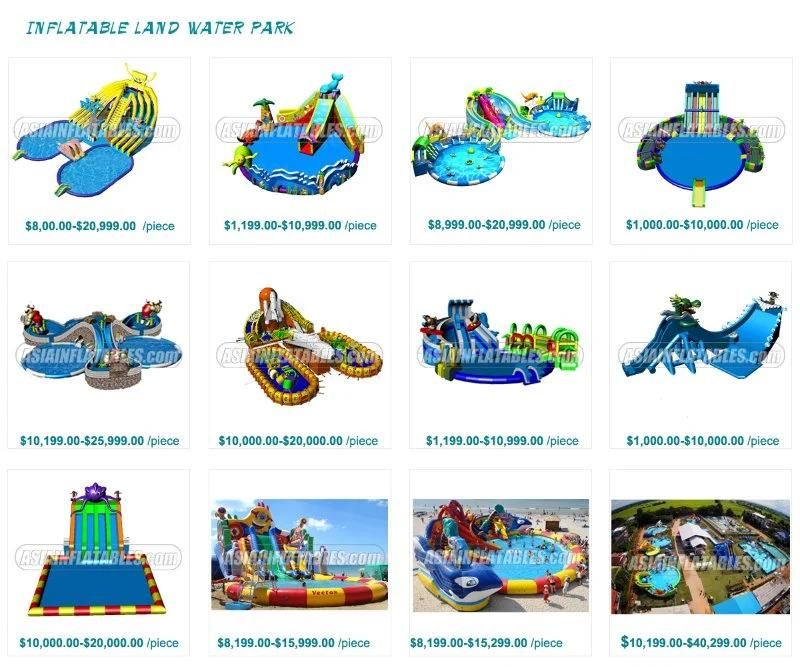 Hot-Sale Outdoor Inflatable Land Water Playground Amusement with Slide