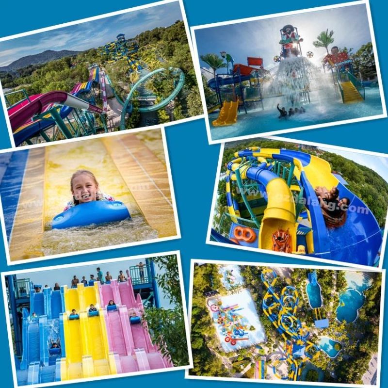 Fiberglass Playground Equipment Water Slide Park