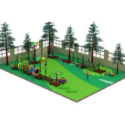 Customized Different Size Styles Outdoor Playground Wooden Plastic Jungle Gym Slide