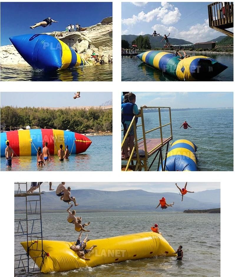 Hot Summer Lake Water Catapult Blob Inflatable Floating Jumping Airbag