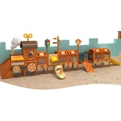 School Park Wooden Slide Climbing Outdoor Kids Playground Equipment Ym63