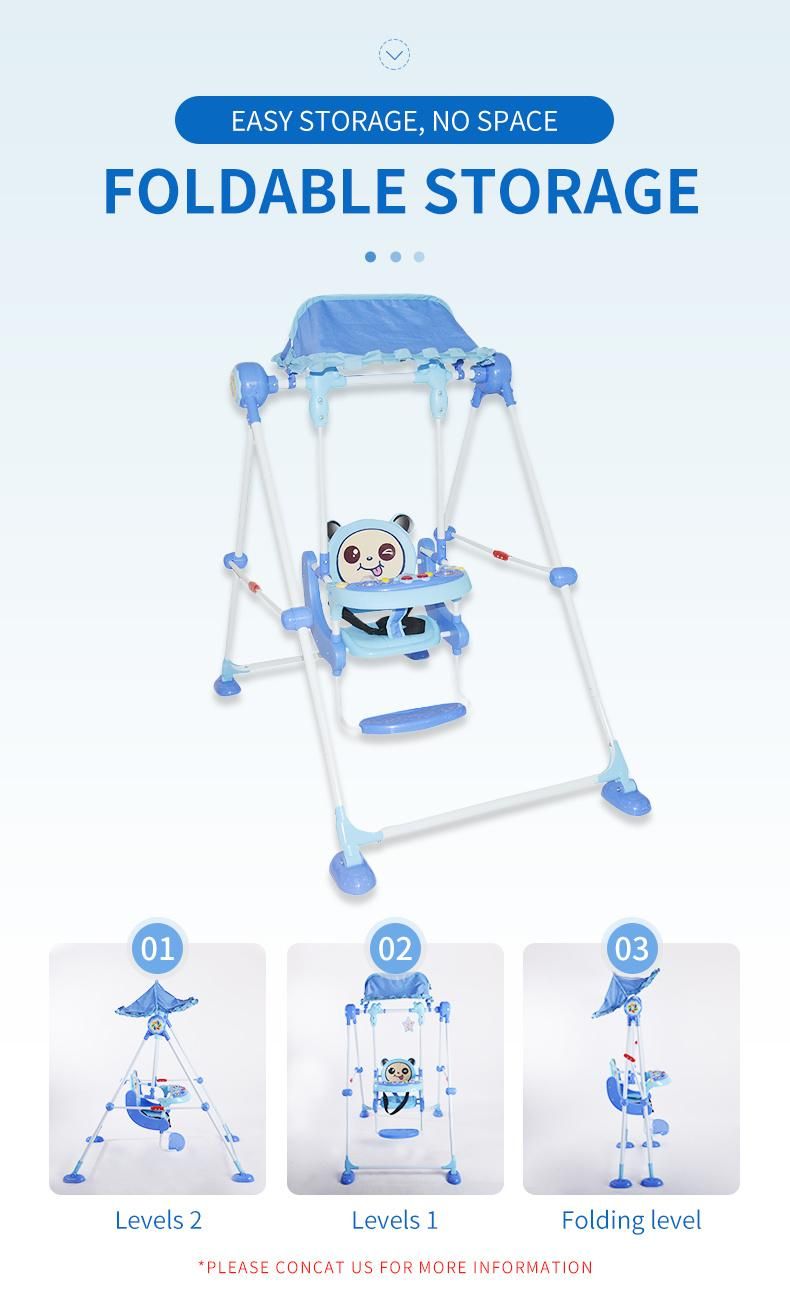 Blm 2021 New Children′s Swing Wholesale Manufacturers for Straight Folding Children′s Swing with Music Box