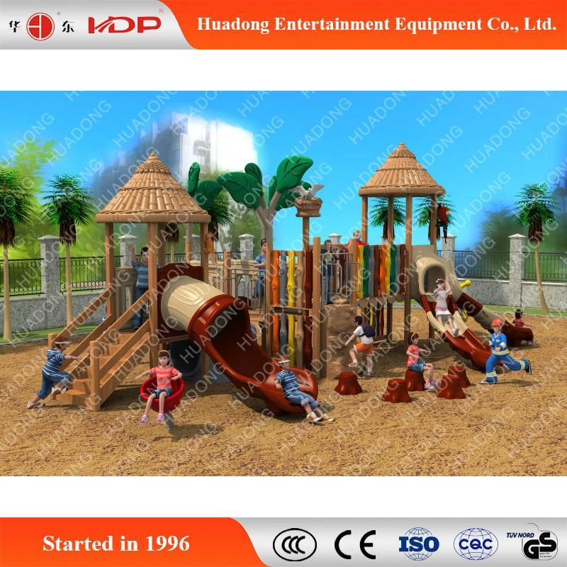 Popular Wooden Children Outdoor Play Funny Slides (HD-MZ028)