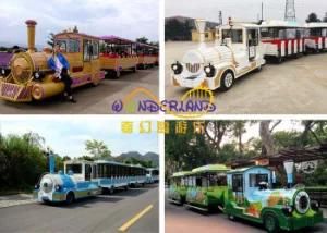 High Quality Low Price Theme Park Rides 42 Seats Trackless Train Shopping Mall Train for Hotel