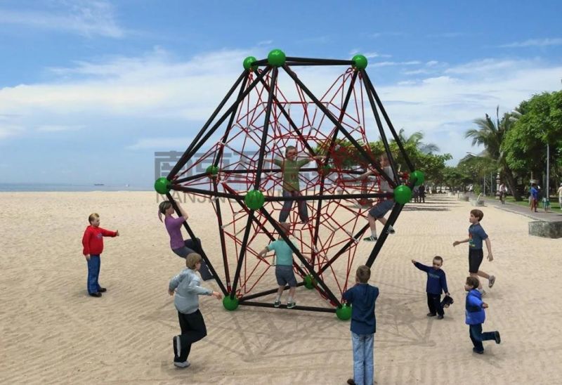 GS TUV Standard Amusement Park Playsets Kindergarten Kids Toy Children Plastic Slide Games Outdoor Children Space Climbing Rope Playground Equipment