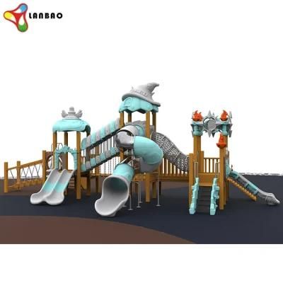 Amusement Park Kids Wooden Play House Outdoor Playground Slide