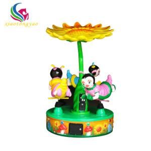 Amusement Park 3 Players Horse Rides Kids Mini Carousel