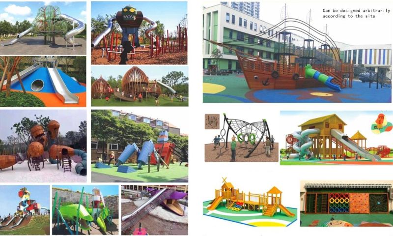 Outdoor Park Scenic Children′s Playground Equipment Stainless Steel Slide 23G
