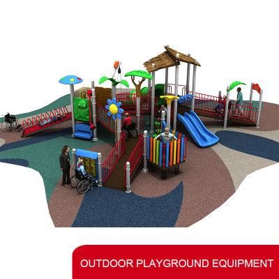 Hot Sale Kids Plastic Slide Outdoor Playground Equipment Sets for Disabled Children