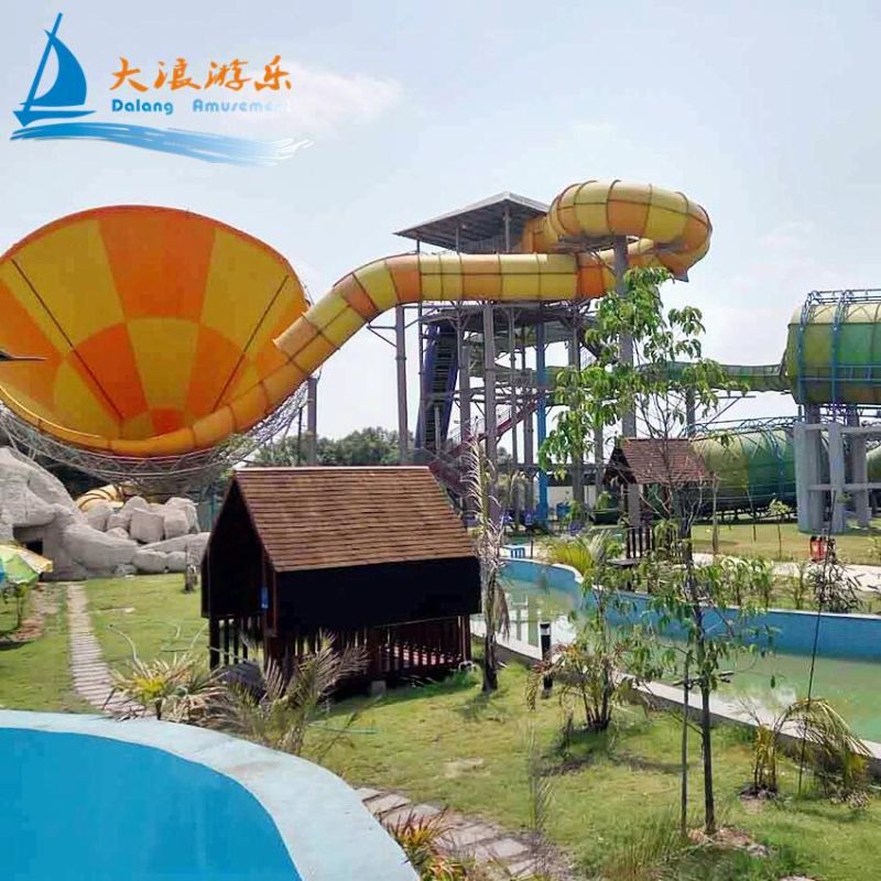 Super Trumpet Water Slide Fiberglass Indoor Outdoor Playground Slide for Aqua Park