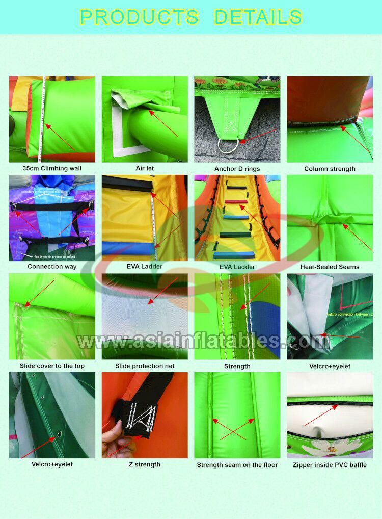 Wholesale OEM on Land Mobile Inflatable Water Playground Aqua Amusement Slides Park