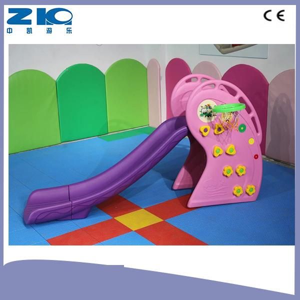 Indoor Playground Bear Plastic Slide and Swing Set for Kids