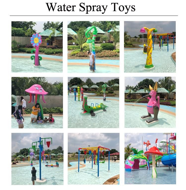 Fiberglass Kids Amusement Park Water Playground with Slides