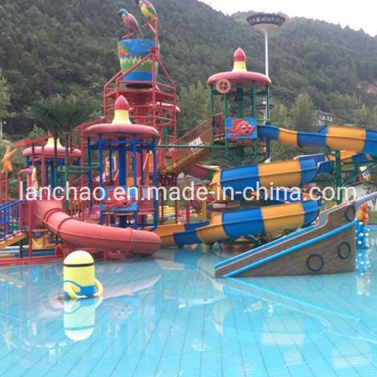 Colorful Large Water Park Equipment Fiberglass Water House for Sale
