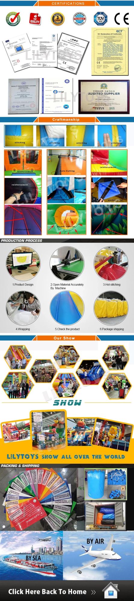 Inflatable Durable Slide Lilytoys Amazing Jungle Inflatable Playground Equipment