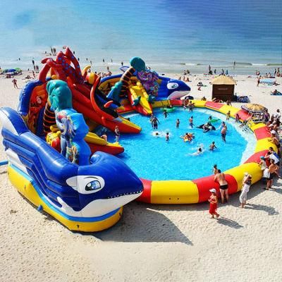 Mobile Land Water Park New Design Summer Carnival Park with Slide