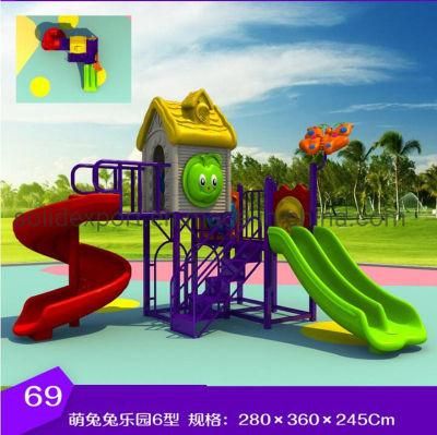 Colorful Durable Outdoor Plastic Slide for Amusement Park AMD Kindergarten