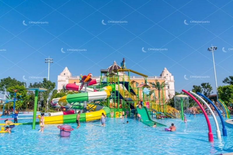 Customized Fiberglass Water Slide Outdoor Water Park for Kids Adult