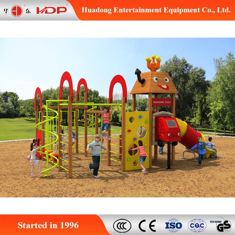 Cartoon Beaitiful Outdoor Playground Funny Climbing Slide Equipment (HD-MZ049)