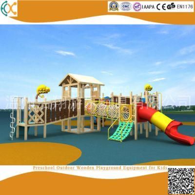 Attractive Hot Sale Kindergarten Economic Kids Wooden Outdoor Playground Equipment