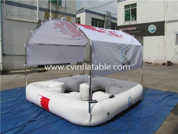 High Quality Inflatable Water Floating Tent Island with Canopy