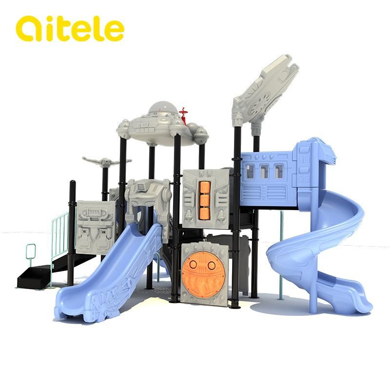 Hot Selling Plastic Slide Interstellar Craft Kids Outdoor Playground