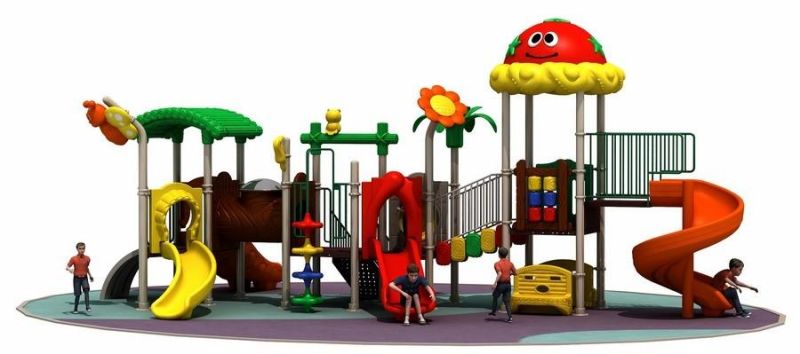 Most Popular Outdoor Preschool Playground Equipment Plastic Slide Made in China