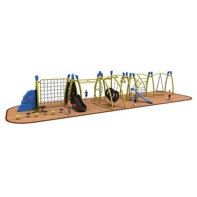 Amusement Park Fiberglass Kids Outdoor Indoor Playground Climbing with Swing Slide