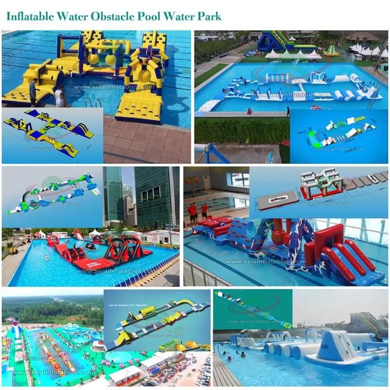 PVC Customized Land Inflatable Amusement Aqua Water Park for Kids and Adults with Pool