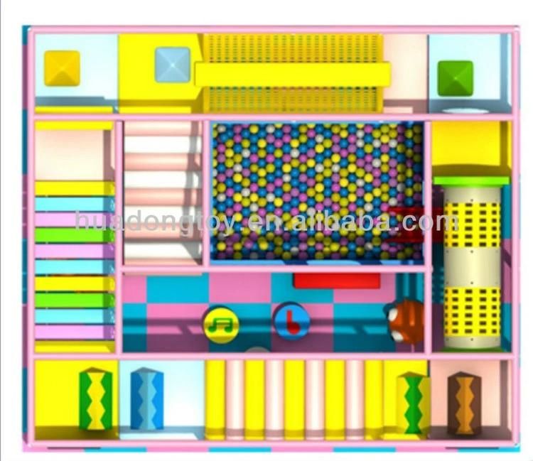Accept Custom Indoor Playground Colourful Kids Play Zone