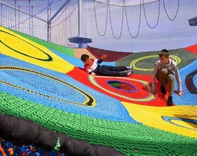 Commercial Colorful Indoor Crocheted Rainbow Climbing Net Indoor Playground Equipment