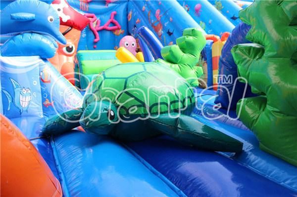 Giant Ocean World Inflatable Playground/Inflatable Obstacle with Slide Chob549