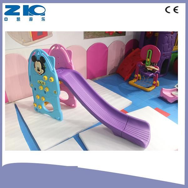 Outdoor Playground Plastic Slide with Swing and Basketry
