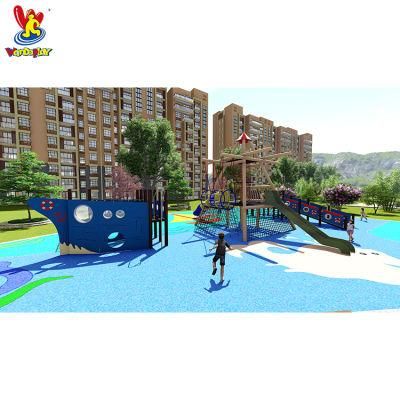 Outdoor Slides Playground Pirate Ship Plastic Playsets