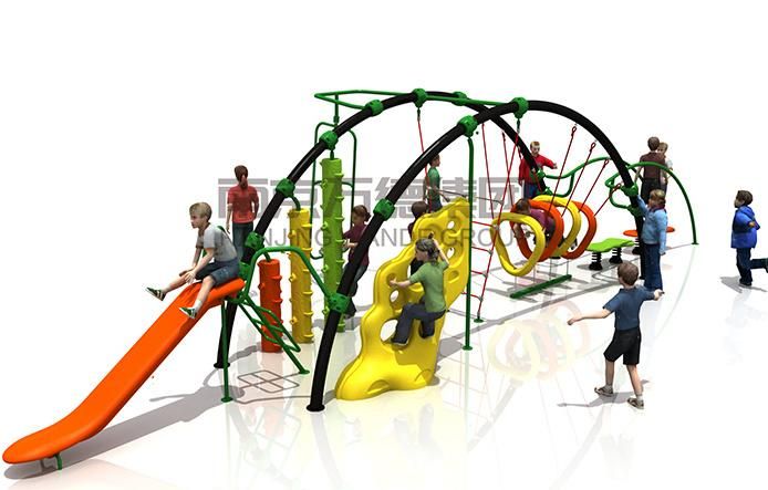 Amusement Park Playsets Kindergarten Kids Plastic Toy Children Slide Games Outdoor Rope Net Climbing Playground Equipment