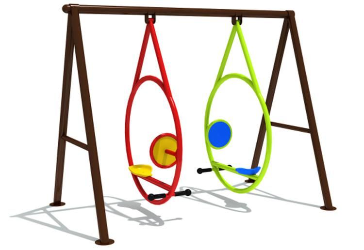 High Quality Two Seat Children Outdoor Metal Swing for Sale