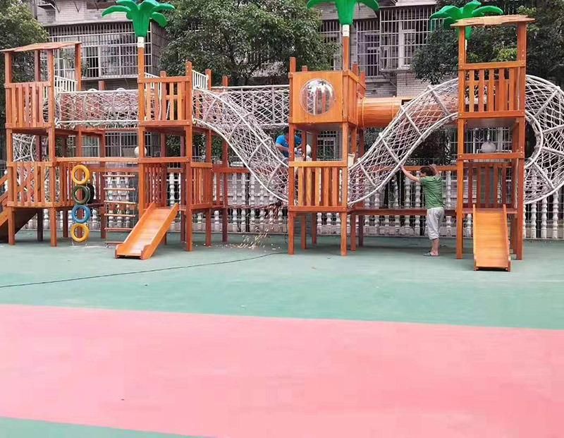 China Factory Best Price Kids Outdoor Wood Playground